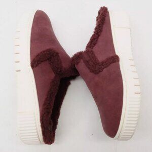 SOUL Naturalizer Truly-Cozy Faux Fur Lined Slip On Mules Wine Red